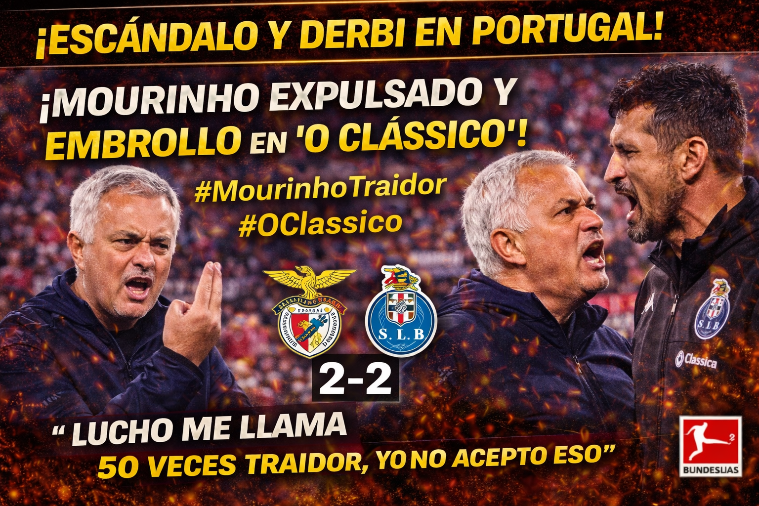 ¡MOURINHO EXPULSADO Y FURIOSO! El Special One vio roja en el descuento del 2-2 contra Porto
